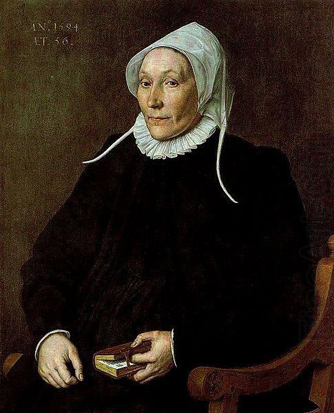 Cornelis Ketel Portrait of a Woman aged 56 in 1594 china oil painting image